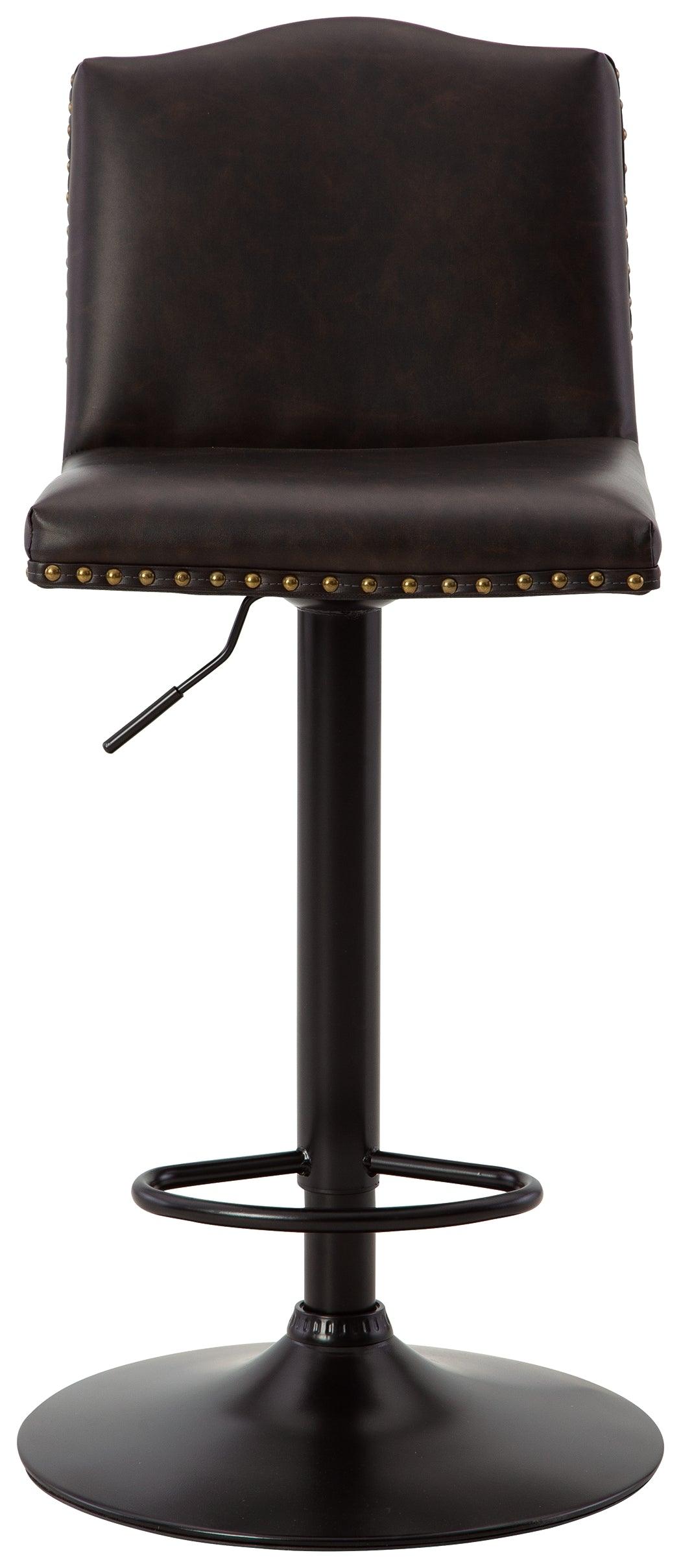 Gaddison Brown/Black Bar Height Bar Stool - Ella Furniture