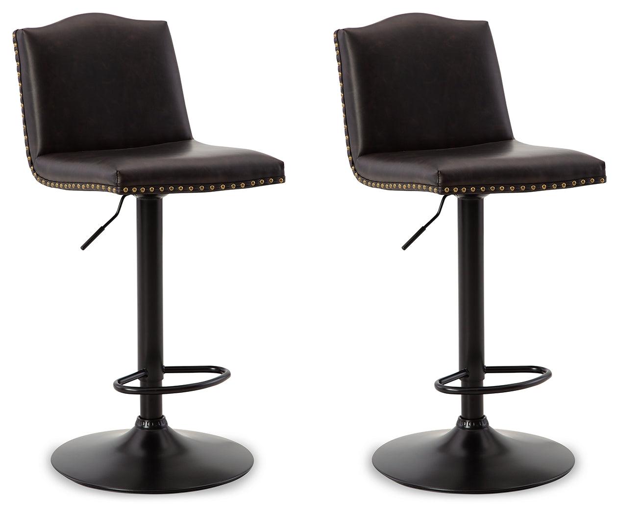 Gaddison Brown/Black Bar Height Bar Stool - Ella Furniture