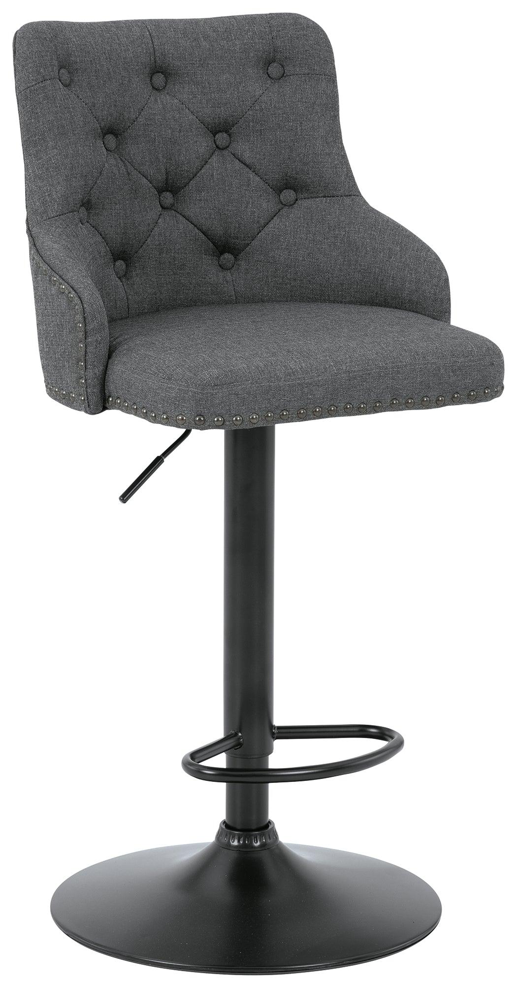 Gaddison Gray/black Bar Height Bar Stool - Ella Furniture