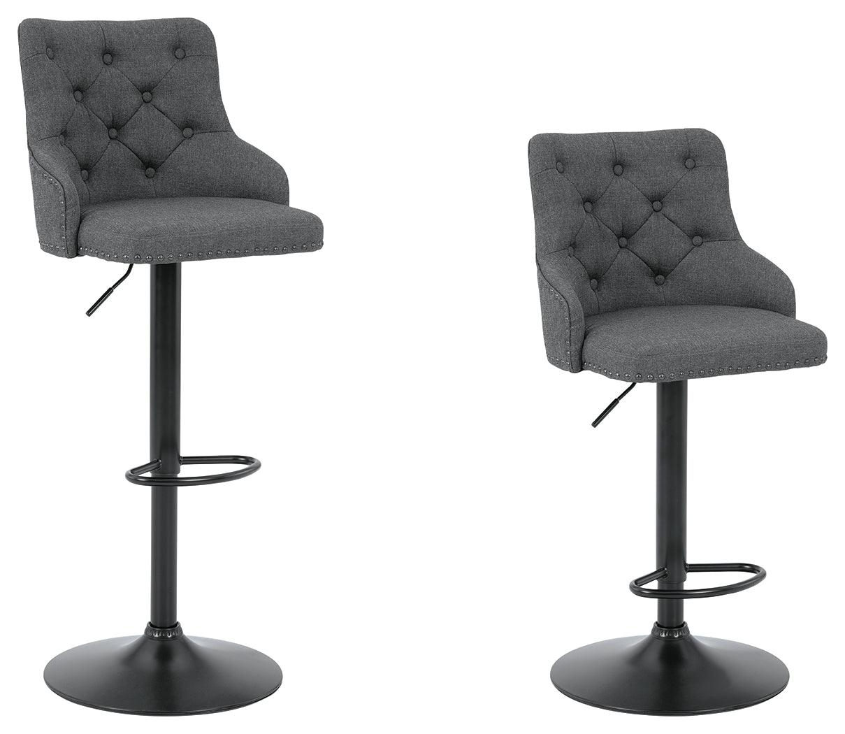 Gaddison Gray/black Bar Height Bar Stool - Ella Furniture