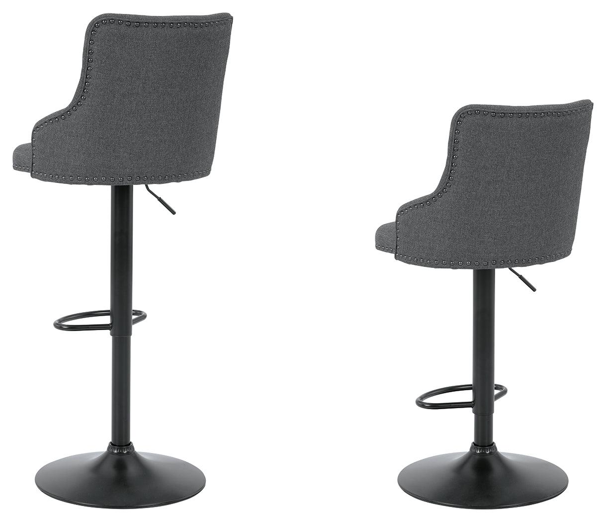 Gaddison Gray/black Bar Height Bar Stool - Ella Furniture