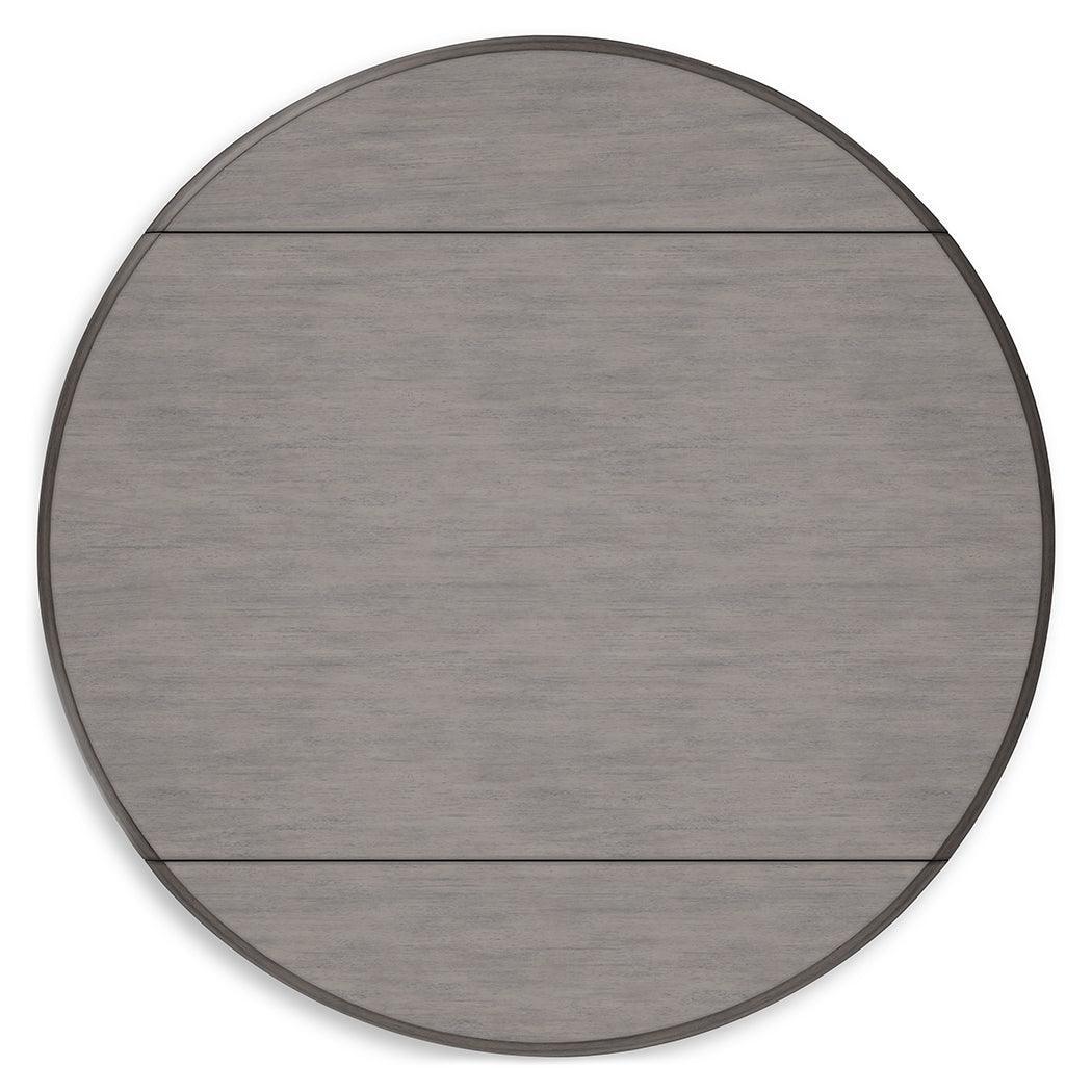Shullden Gray Drop Leaf Dining Table - Ella Furniture