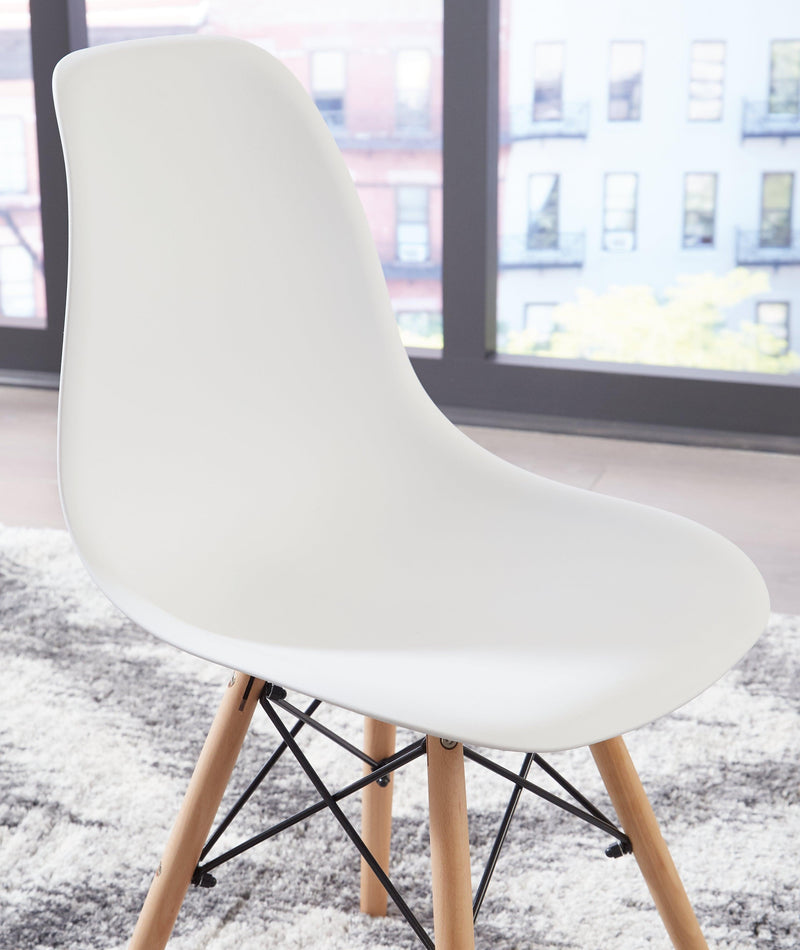 Jaspeni White/natural Dining Chair - Ella Furniture