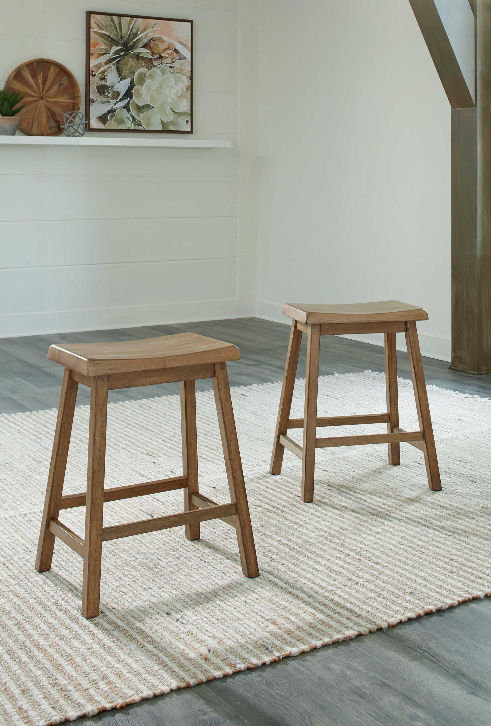 Shully Natural Counter Height Stool - Ella Furniture