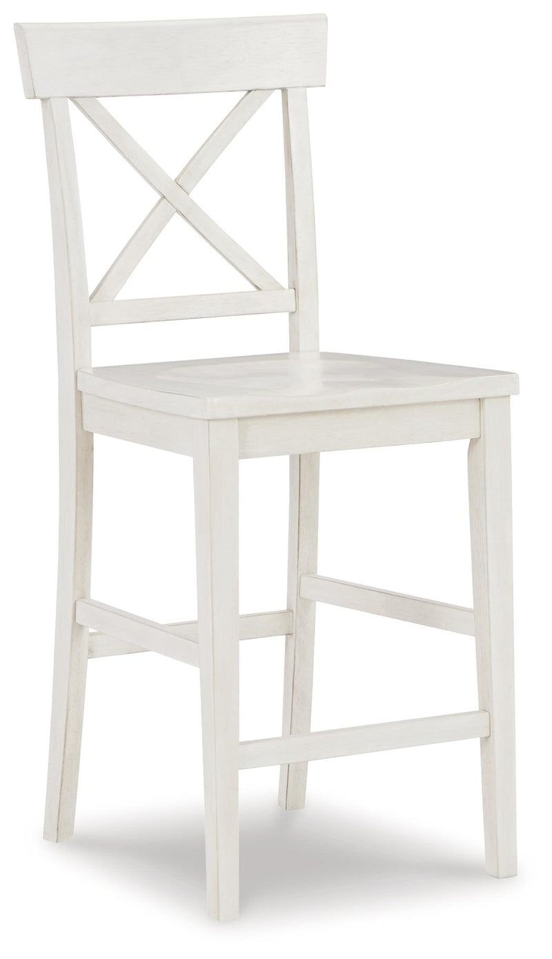 Stuven White Counter Height Bar Stool - Ella Furniture