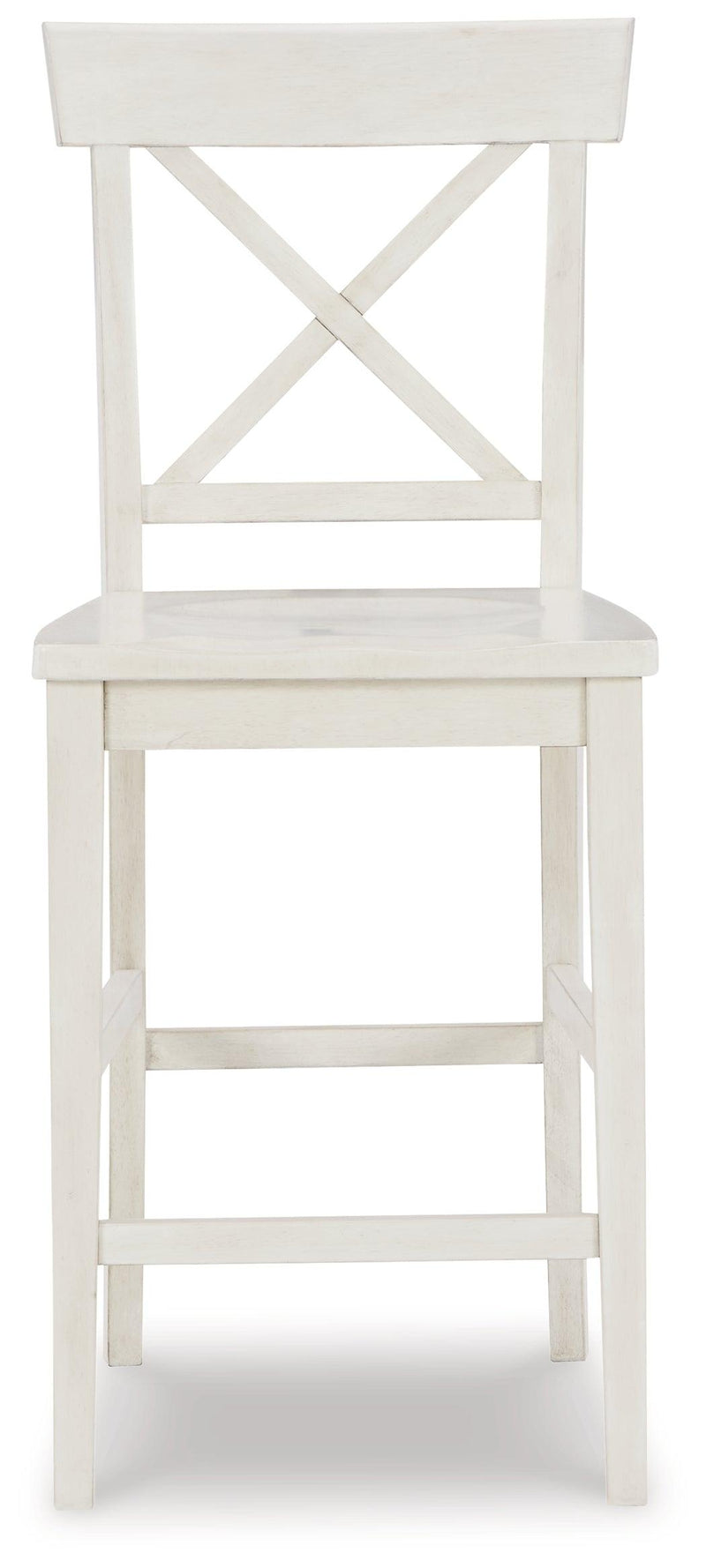 Stuven White Counter Height Bar Stool - Ella Furniture