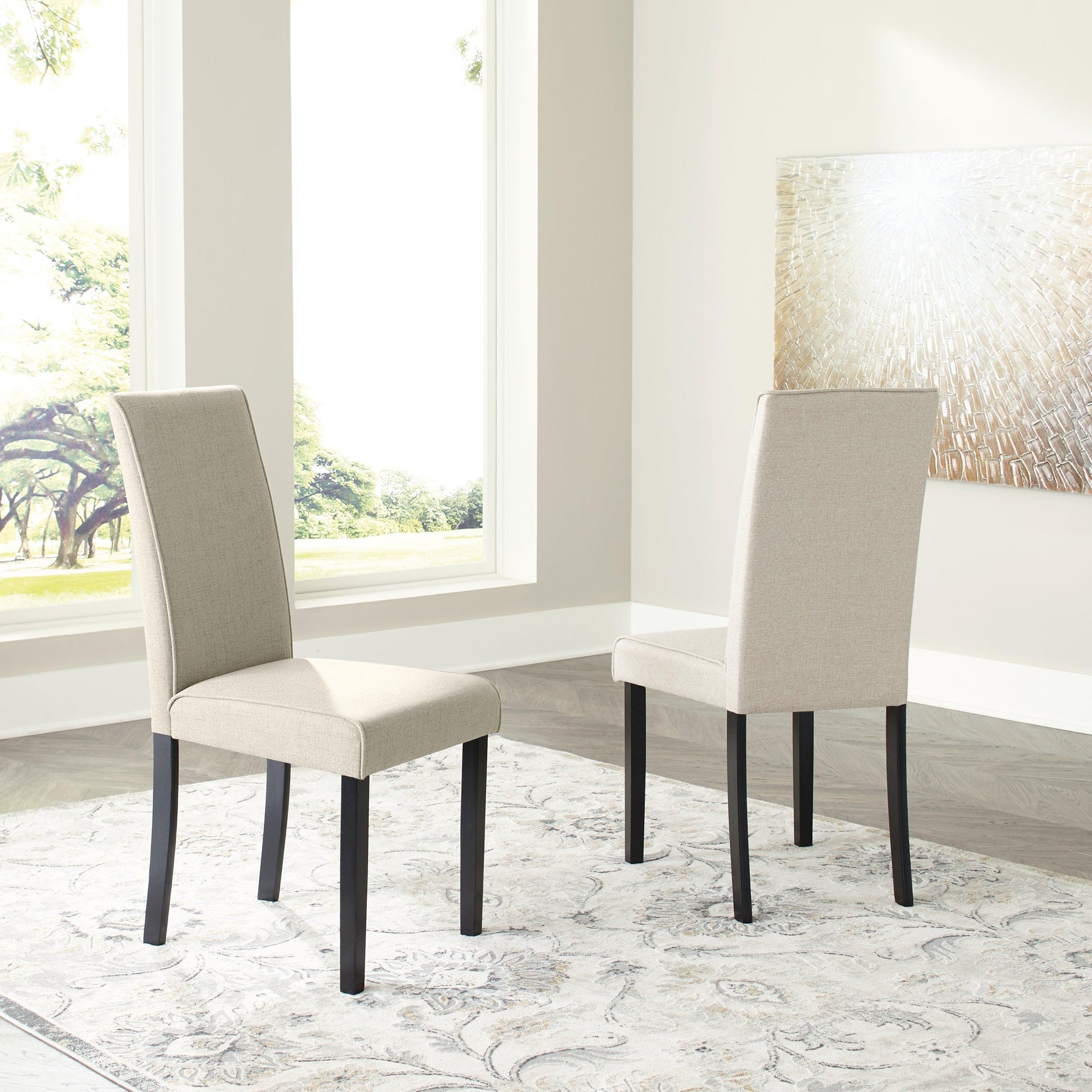 Kimonte Dark Brown/beige Dining Chair - Ella Furniture