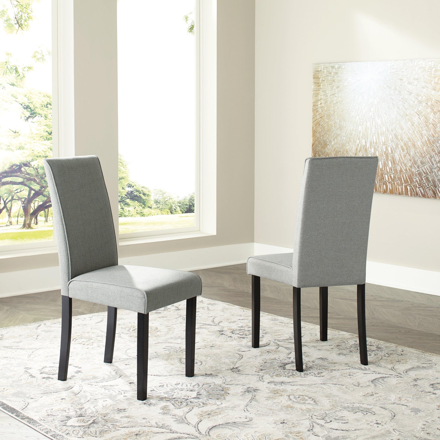 Kimonte Dark Brown/Gray Dining Chair - Ella Furniture