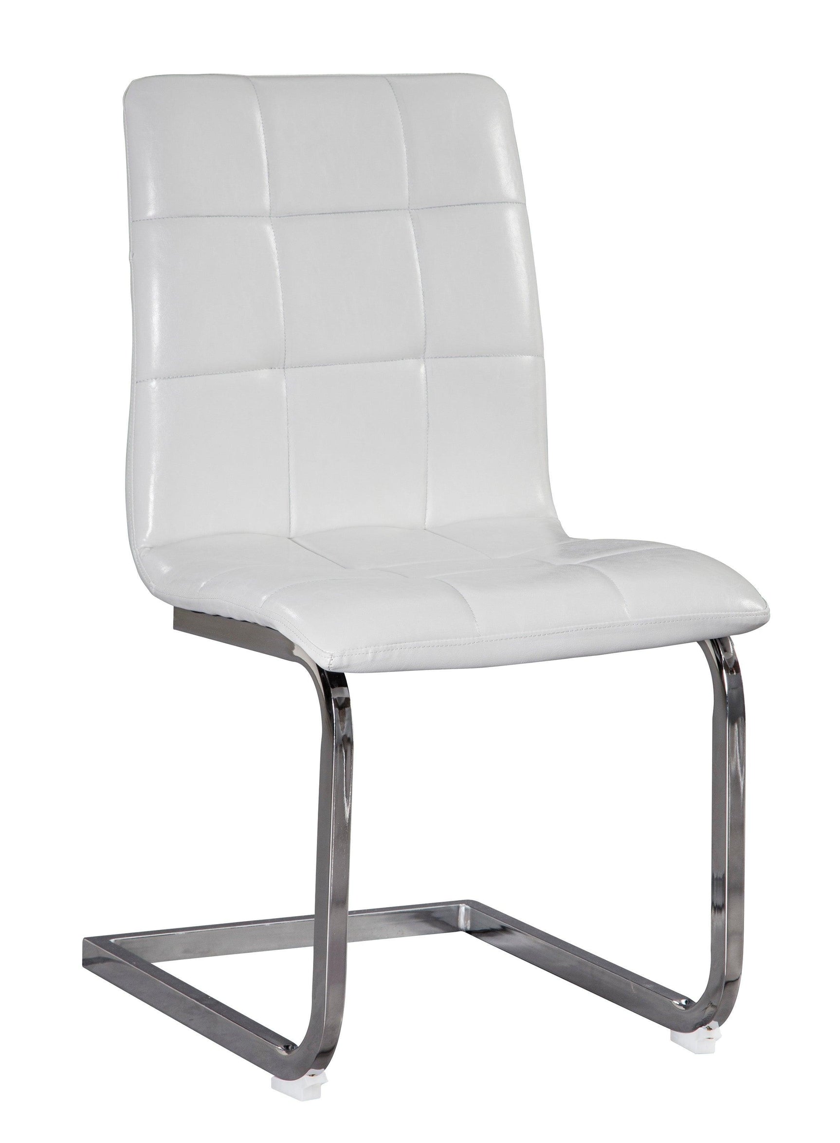 Madanere White/chrome Finish Dining Chair - Ella Furniture