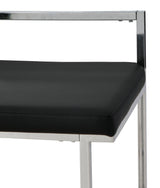 Madanere Black/chrome Finish Bar Height Bar Stool - Ella Furniture