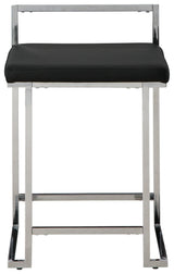 Madanere Black/chrome Finish Counter Height Bar Stool - Ella Furniture