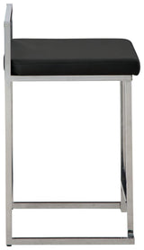 Madanere Black/chrome Finish Counter Height Bar Stool - Ella Furniture