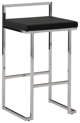 Madanere Black/chrome Finish Bar Height Bar Stool - Ella Furniture