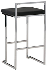 Madanere Black/chrome Finish Bar Height Bar Stool - Ella Furniture