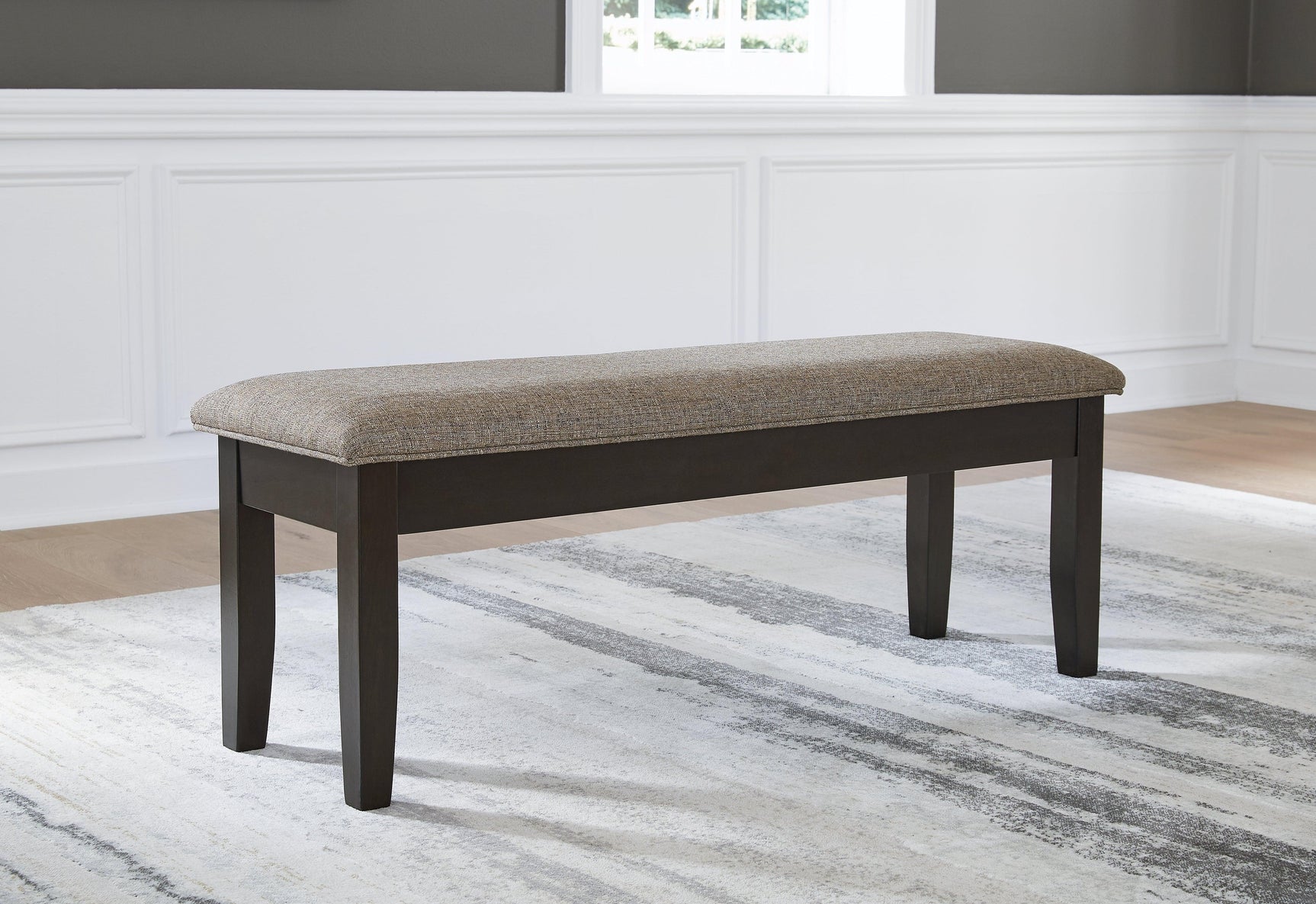 Ambenrock Light Brown/dark Brown 48" Upholstered Dining Storage Bench - Ella Furniture