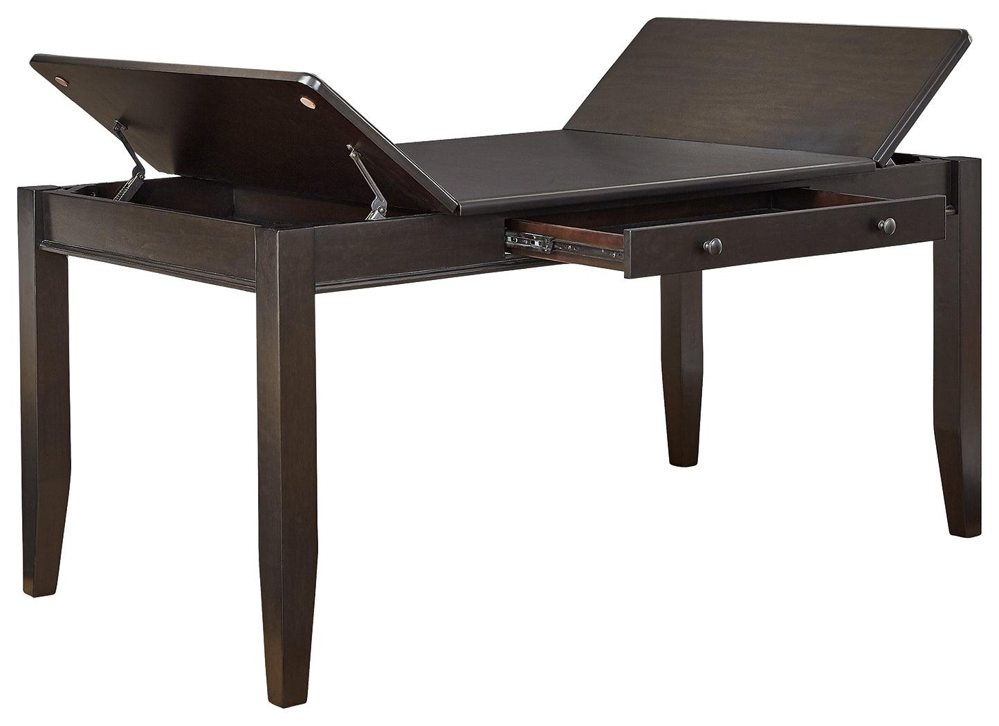 Ambenrock Dark Brown Dining Table With Storage - Ella Furniture