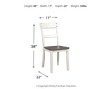 Nelling Two-tone Dining Chair - Ella Furniture