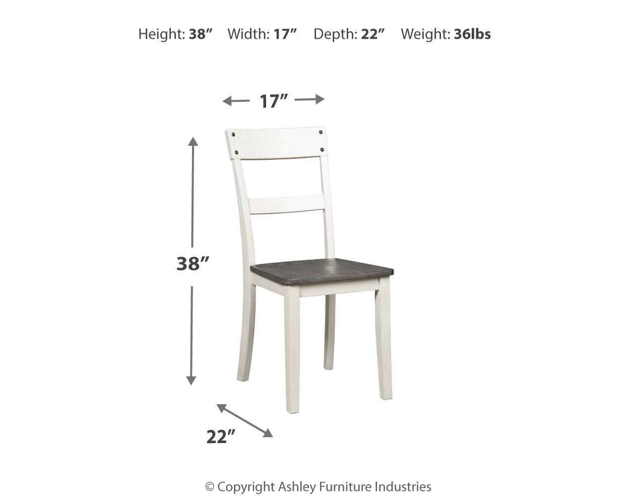 Nelling Two-tone Dining Chair - Ella Furniture