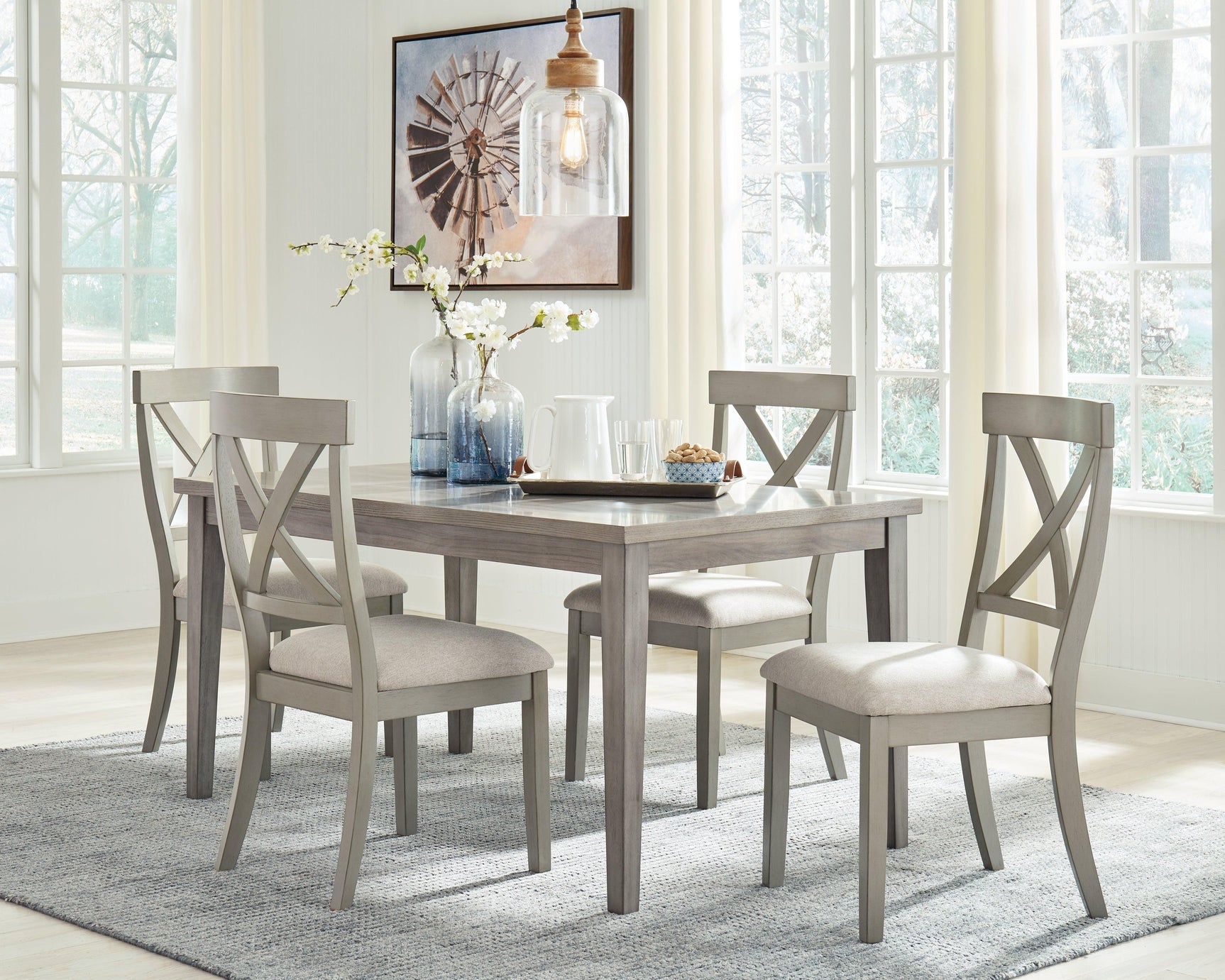 Parellen Gray Dining Table - Ella Furniture