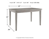 Parellen Gray Dining Table - Ella Furniture