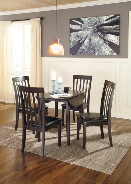 Hammis Dark Brown Dining Drop Leaf Table - Ella Furniture