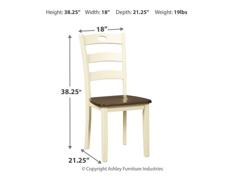Woodanville Cream/brown Dining Chair - Ella Furniture