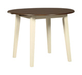 Woodanville Cream/brown Dining Drop Leaf Table - Ella Furniture