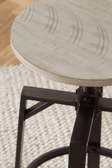 Karisslyn Whitewash/black Counter Height Stool - Ella Furniture