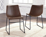 Centiar Brown Faux Leather Dining Chair - Ella Furniture