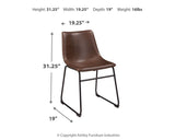 Centiar Brown Faux Leather Dining Chair - Ella Furniture