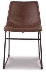 Centiar Brown Faux Leather Dining Chair - Ella Furniture