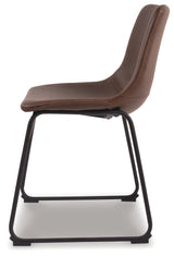 Centiar Brown Faux Leather Dining Chair - Ella Furniture