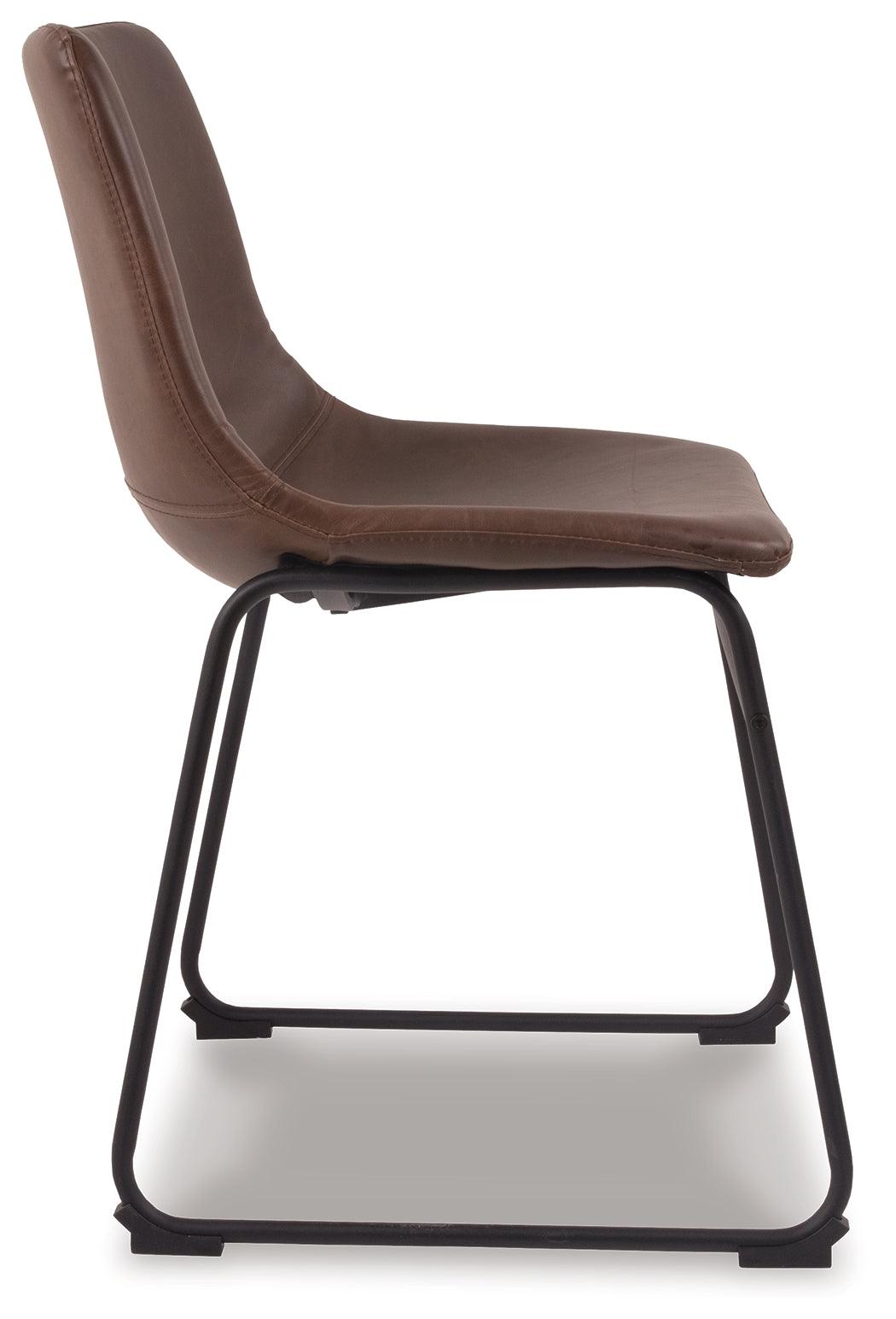 Centiar Brown Faux Leather Dining Chair - Ella Furniture