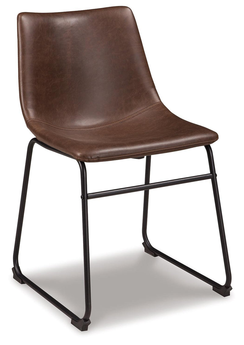 Centiar Brown Faux Leather Dining Chair - Ella Furniture