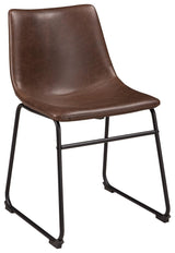 Centiar Brown Faux Leather Dining Chair - Ella Furniture