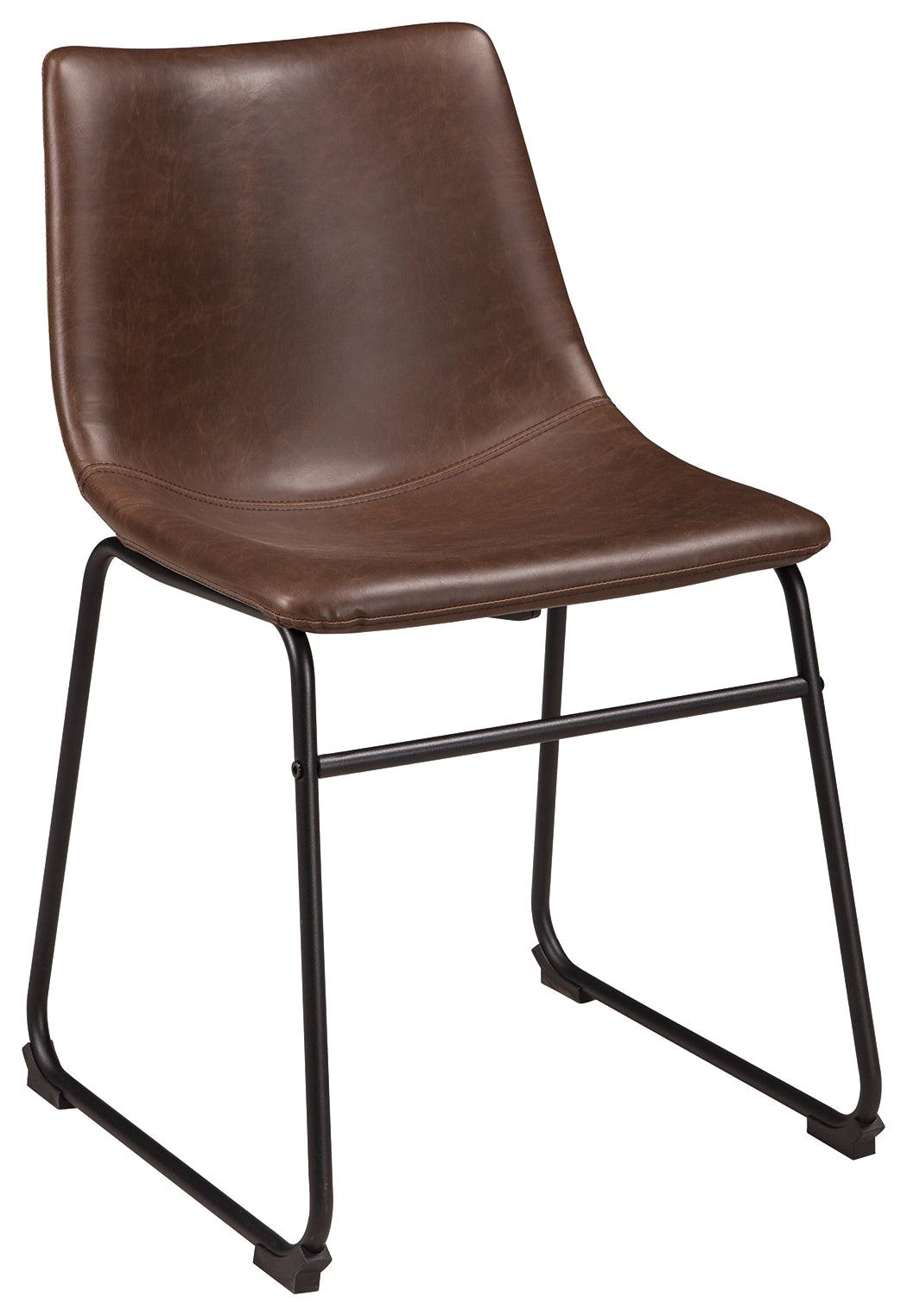 Centiar Brown Faux Leather Dining Chair - Ella Furniture