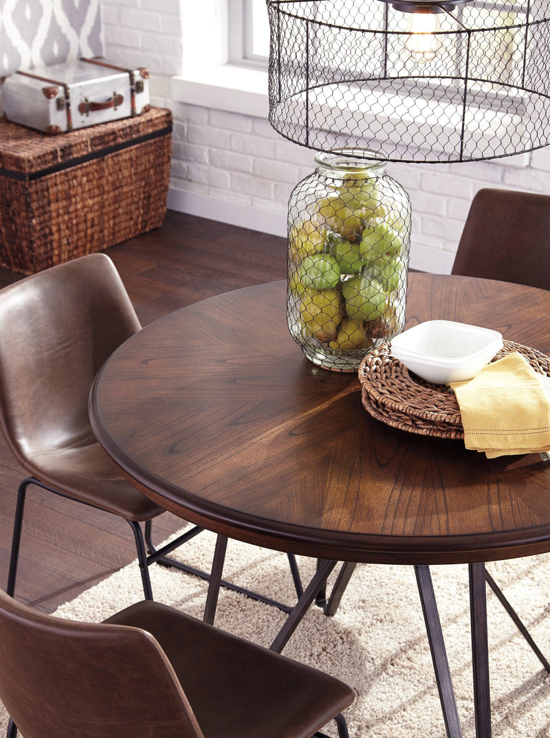 Centiar Two-tone Brown Dining Table - Ella Furniture