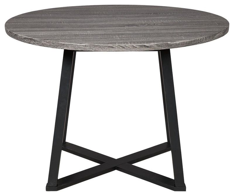 Centiar Gray/black Dining Table - Ella Furniture