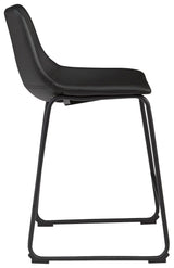 Centiar Black Counter Height Bar Stool - Ella Furniture