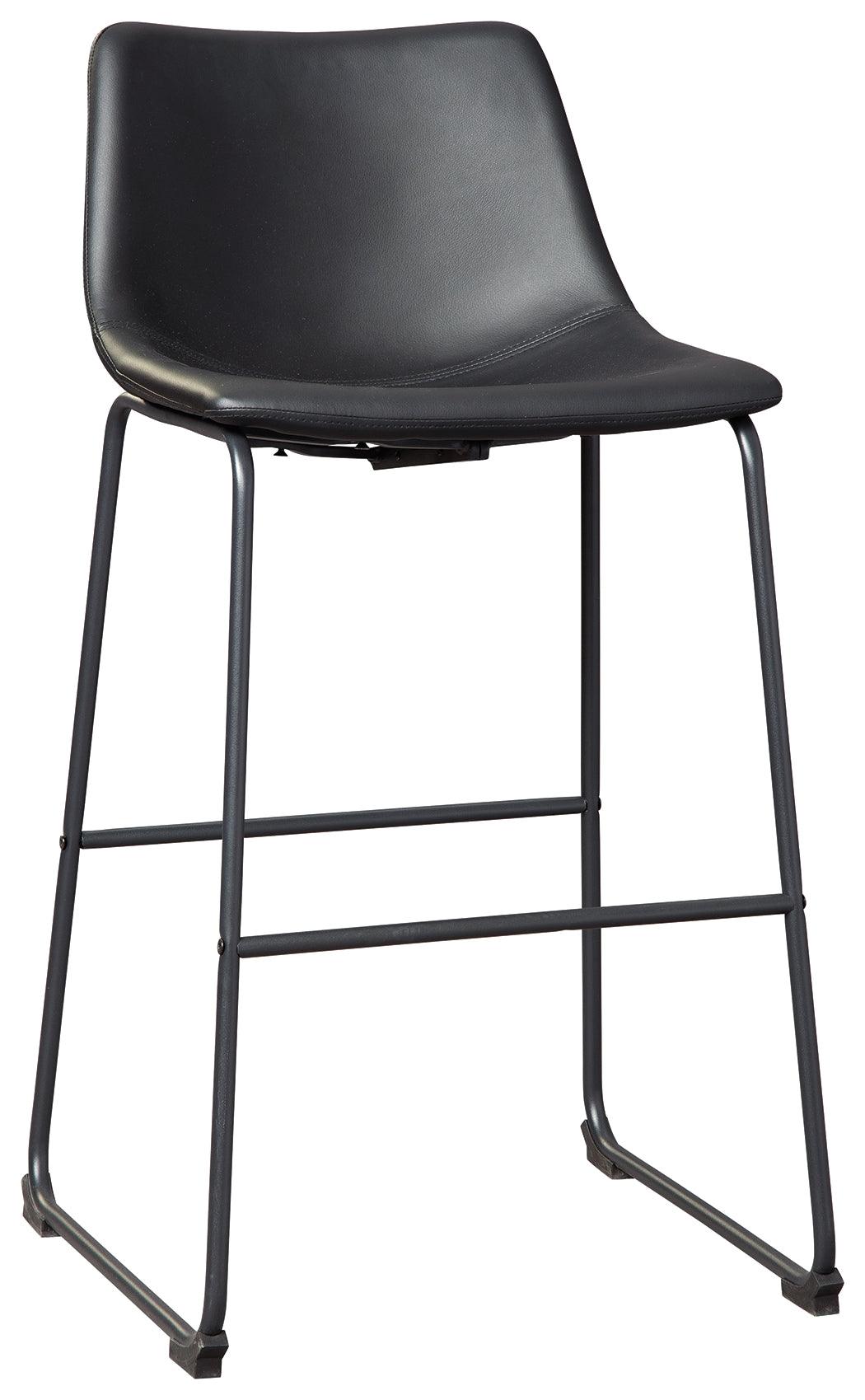 Centiar Black Pub Height Bar Stool - Ella Furniture