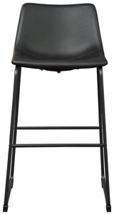 Centiar Black Pub Height Bar Stool - Ella Furniture