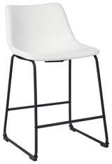 Centiar White Counter Height Bar Stool - Ella Furniture