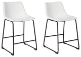 Centiar White Counter Height Bar Stool - Ella Furniture