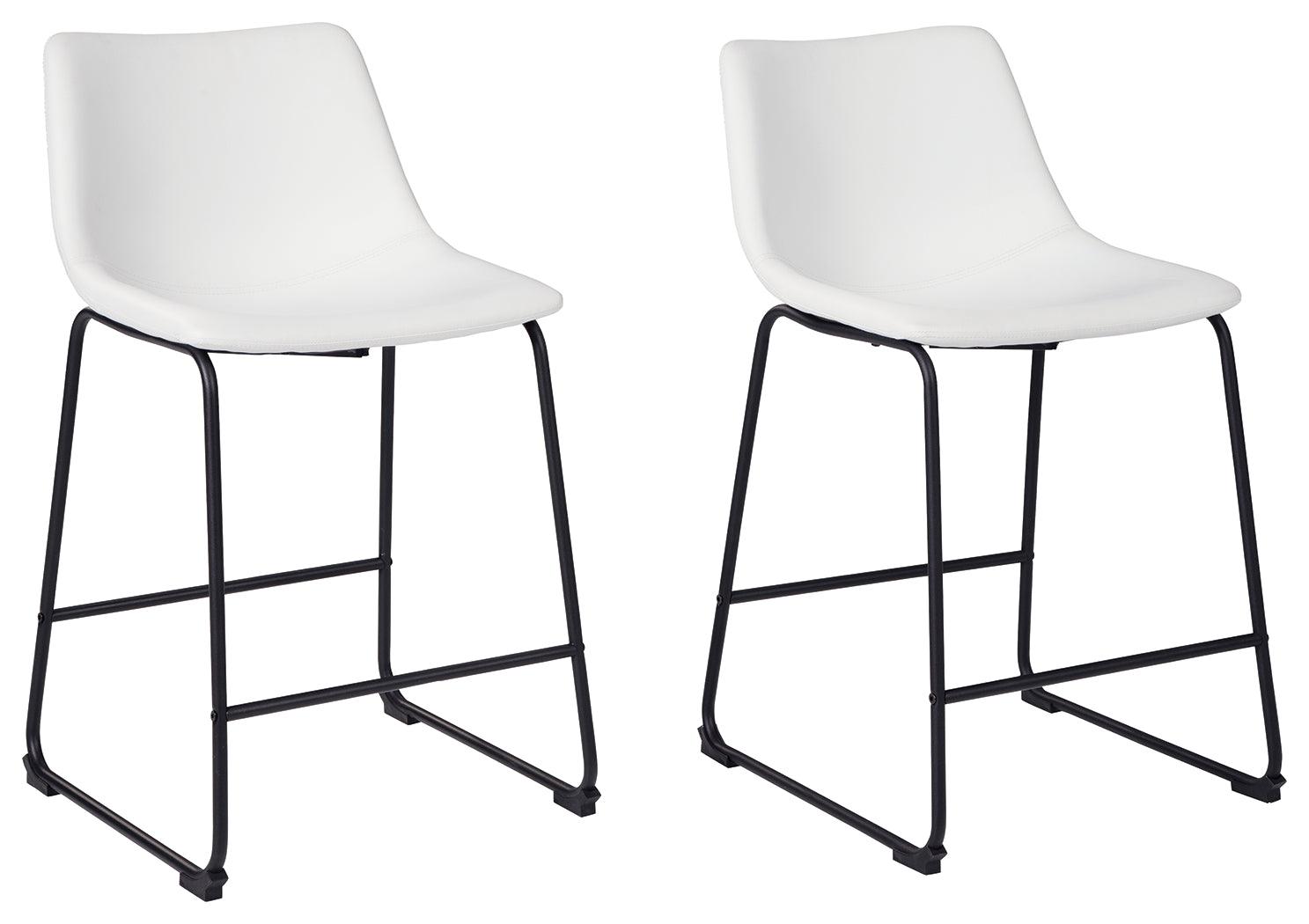 Centiar White Counter Height Bar Stool - Ella Furniture