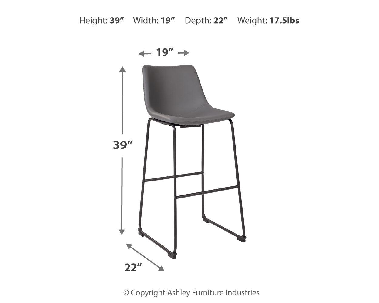 Centiar Gray Pub Height Bar Stool - Ella Furniture