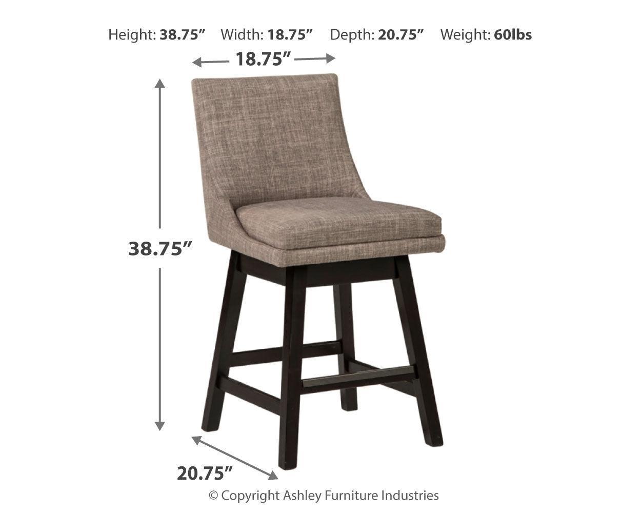 Tallenger Light Gray Counter Height Bar Stool - Ella Furniture