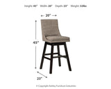 Tallenger Light Gray Bar Height Bar Stool - Ella Furniture