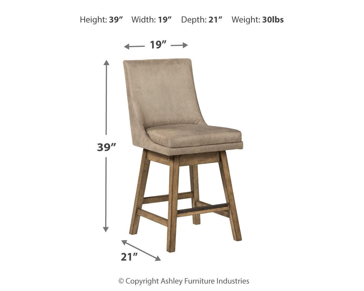 Tallenger Beige Counter Height Bar Stool - Ella Furniture