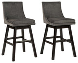 Tallenger Dark Gray Bar Height Bar Stool - Ella Furniture