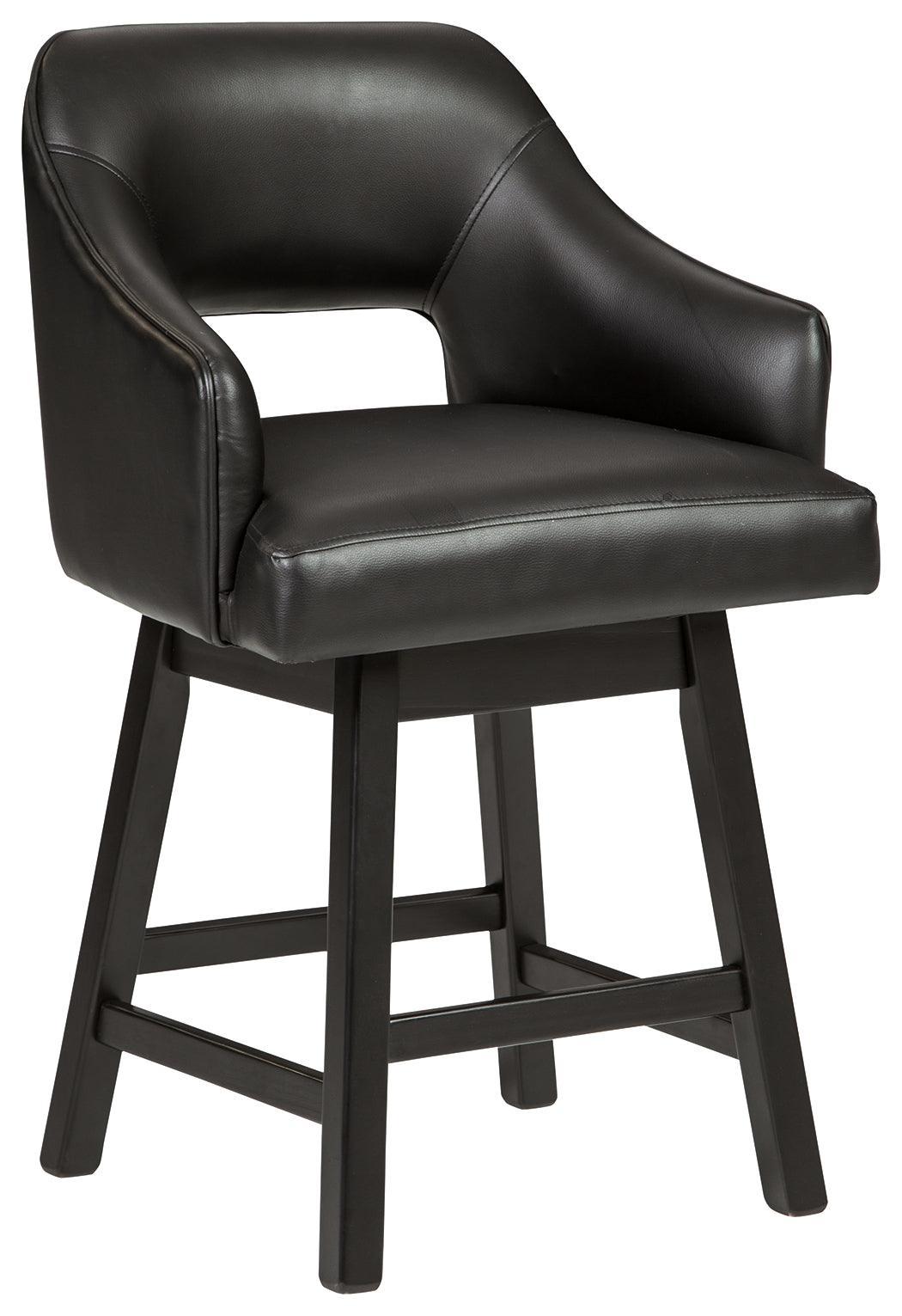 Tallenger Black/dark Brown Counter Height Bar Stool - Ella Furniture